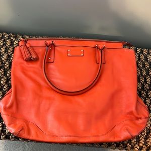 Kate Spade orange tote bag